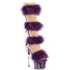 Pleaser - ADORE728F Sandale à bride à la cheville, Pole dance chaussures - Transparent/Violet Product image